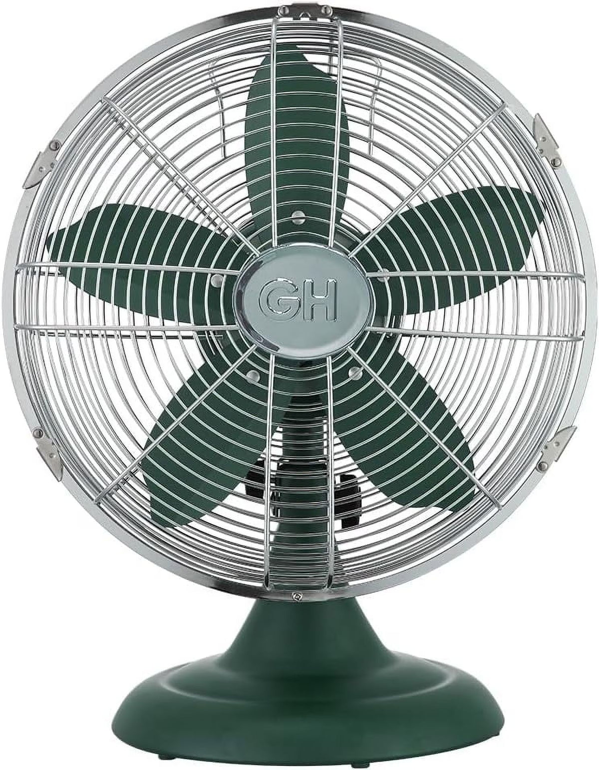 2026 NewGood Housekeeping Retro All-Metal Table Fan (92618) with 3 Speed Settings, Wide Oscillation, and Carrying Handle"