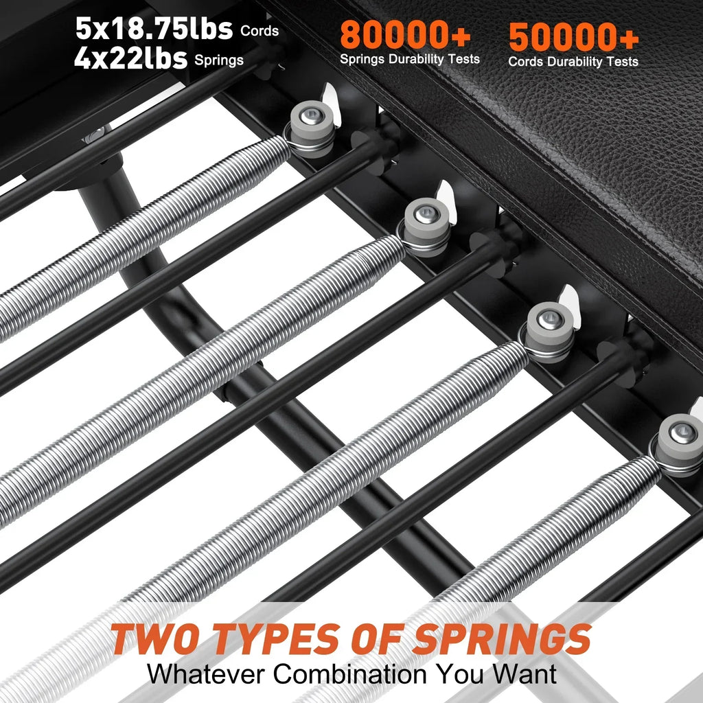 2026 NewGIKPAL 92" Foldable Pilates Reformer Machine for Home Gym,Balanced Body Pilates Exercise Equipment with Jump Board