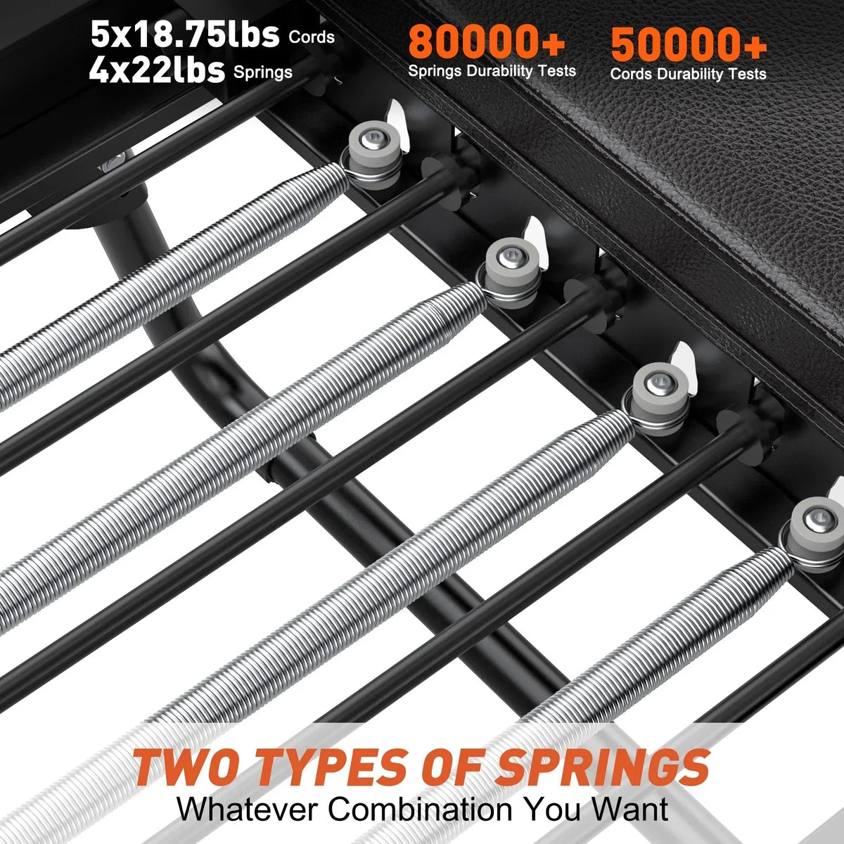 2026 NewGIKPAL 92" Foldable Pilates Reformer Machine for Home Gym,Balanced Body Pilates Exercise Equipment with Jump Board