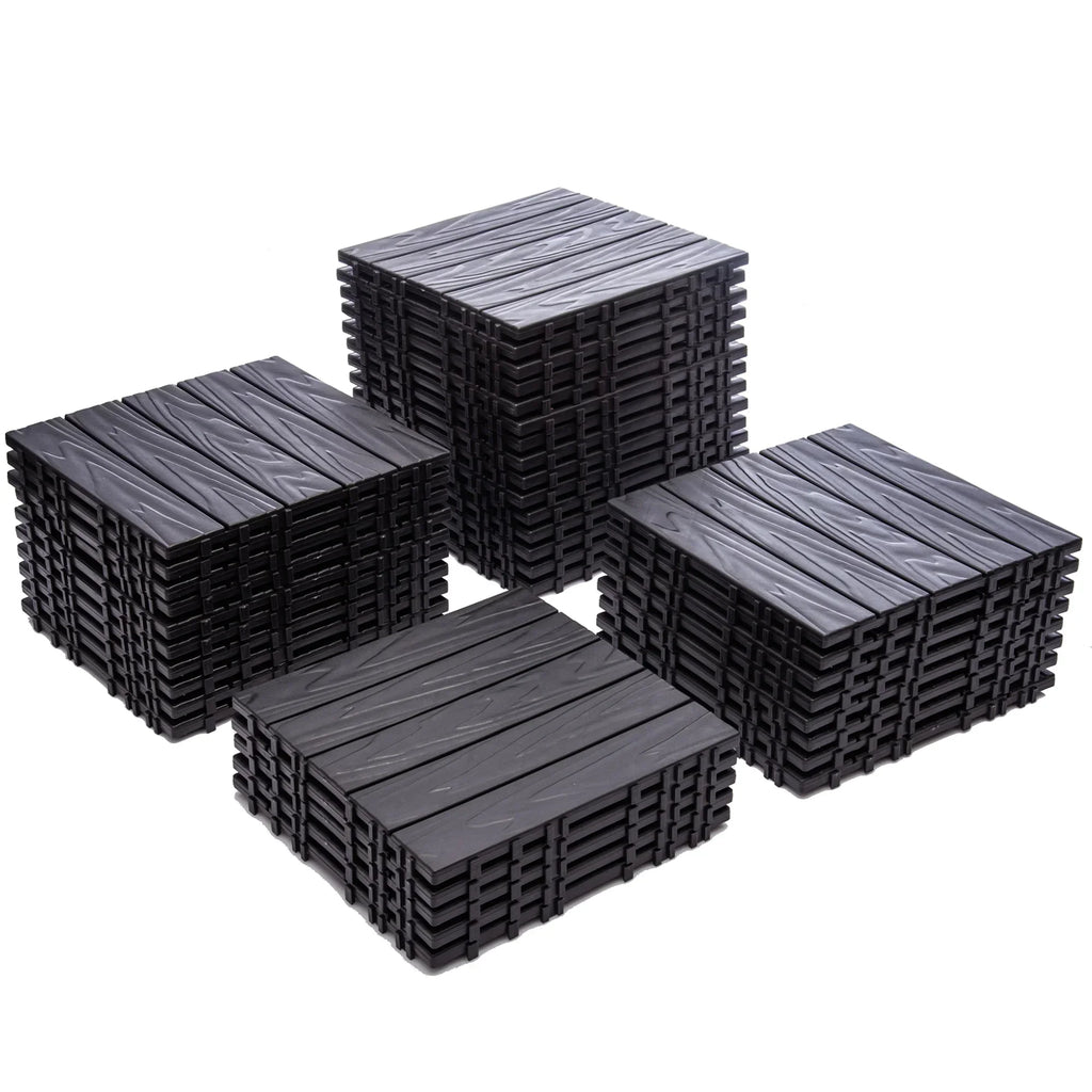 2026 New76-Pack Plastic Interlocking Deck Tiles - 68.80 Sq.Ft Outdoor Plastic Flooring Super Durable & Waterproof All-Weather Indoor/Outdoor
