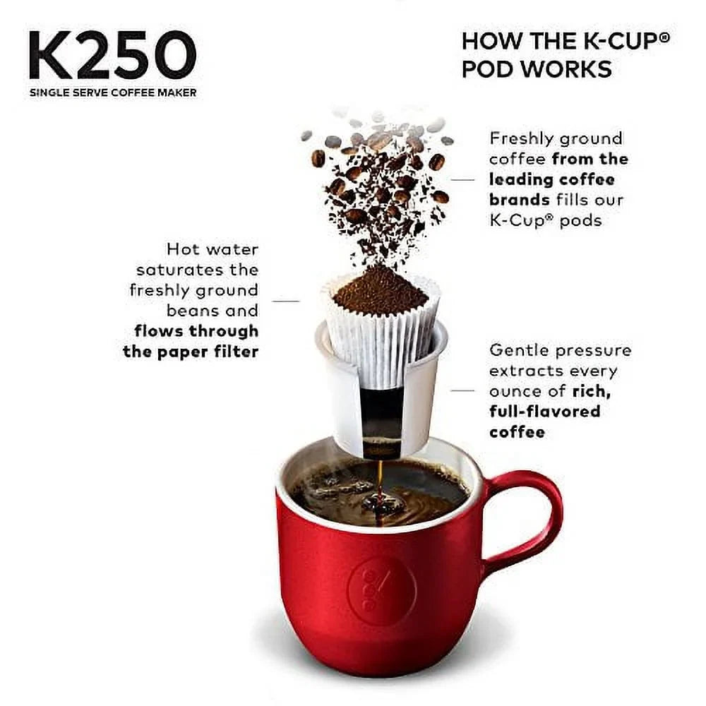 2026 NewKeurig K250 Coffee Maker, Single Serve K-Cup Pod Coffee Brewer, With Strength Control, Plum Gray