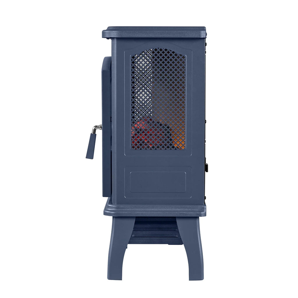 2026 NewClassicFlame 17.5"W Infrared Quartz Electric Stove Heater, Insignia Blue