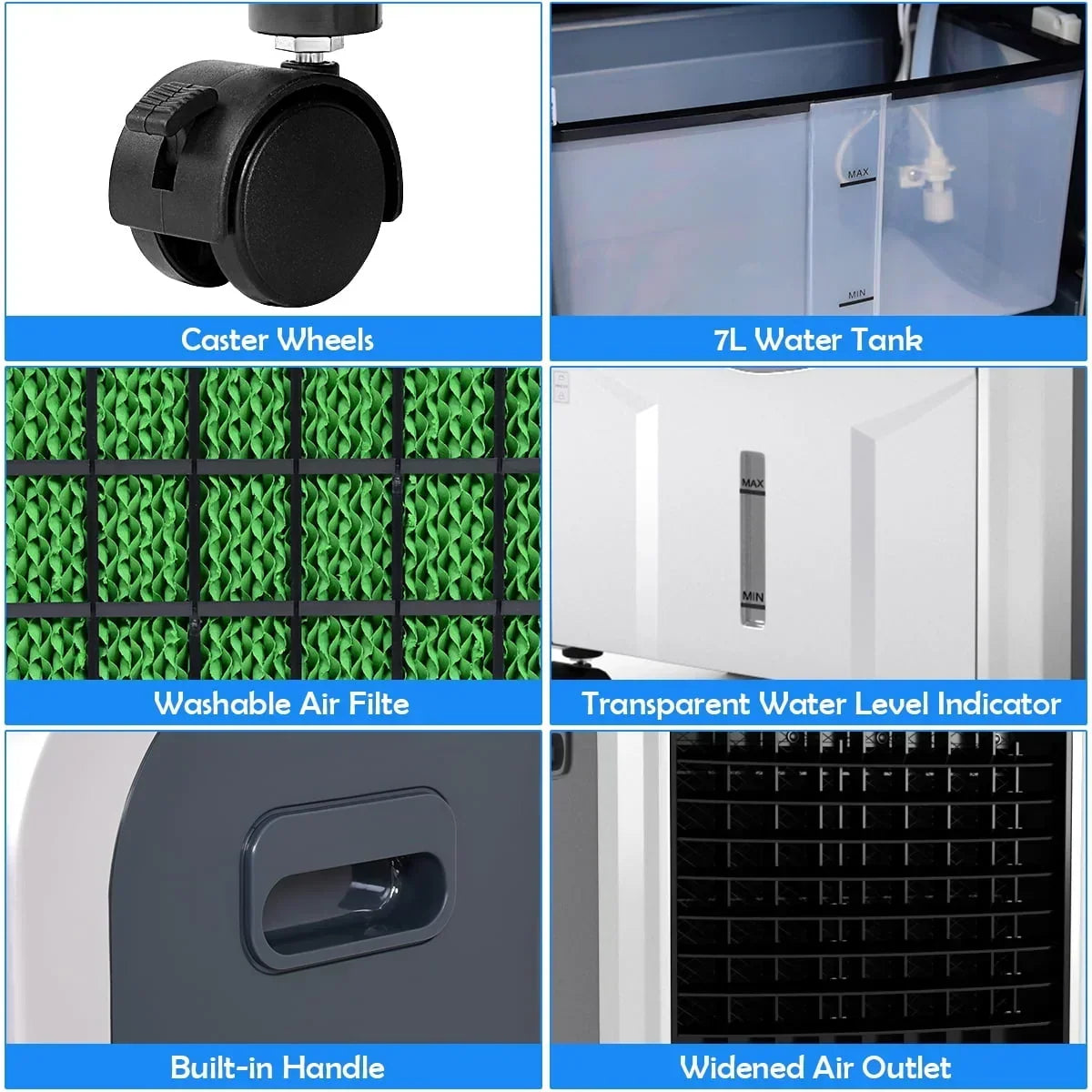 2026 NewCostway Portable Air Cooler Fan & Heater Humidifier with Washable Filter Remote Control
