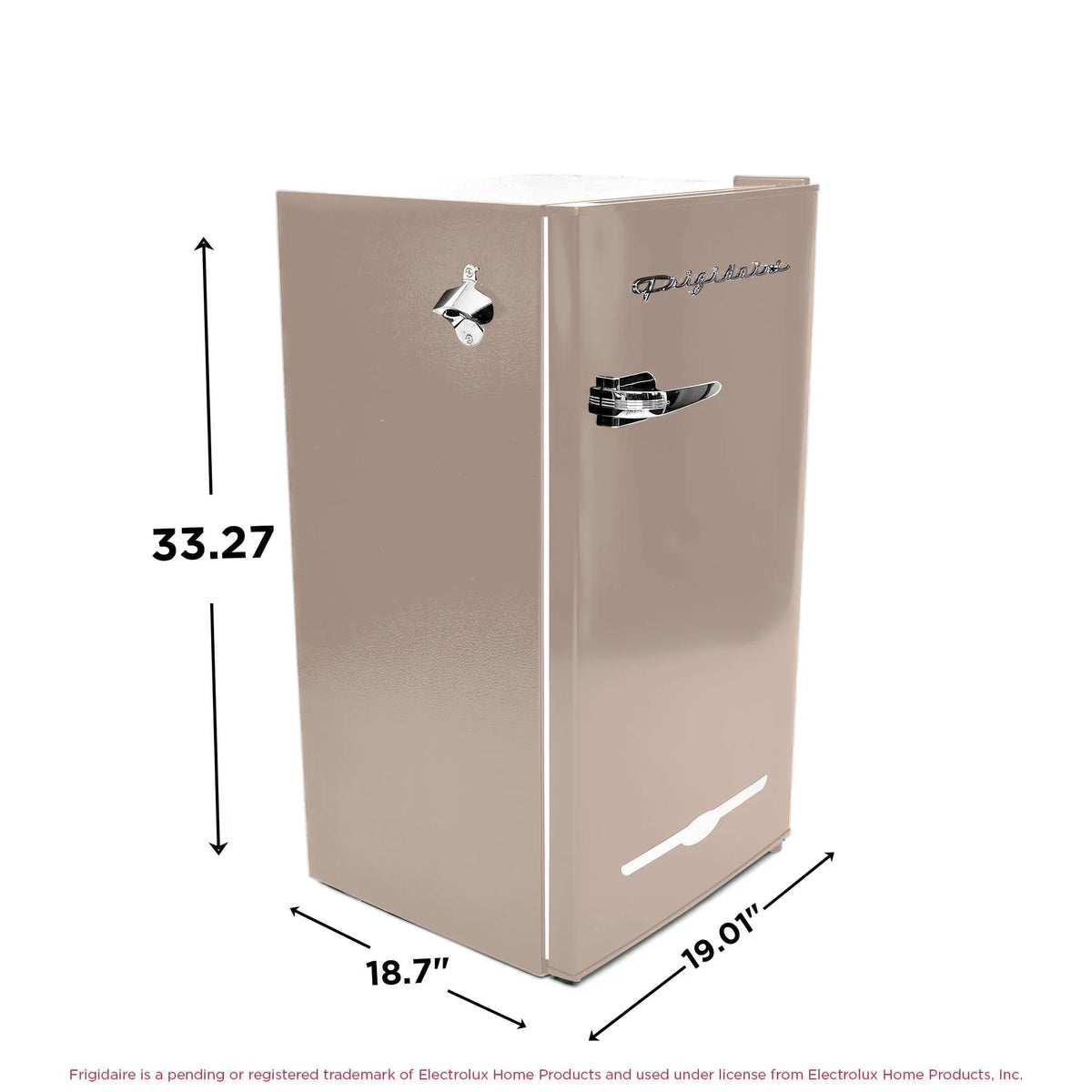 2026 NewFrigidaire EFR376-C-PINK 3.2-Cu.-Ft. 65-Watt Retro Bar Fridge with Side Bottle Opener (Pink)