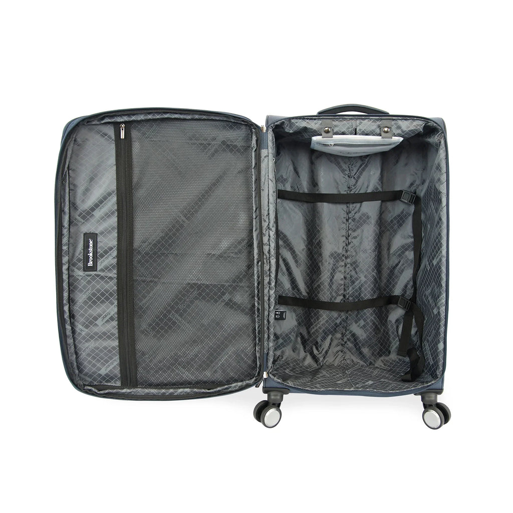 2026 NewBrookstone Harbour 22" Softside Carry-on Spinner Luggage - Dark Charcoal