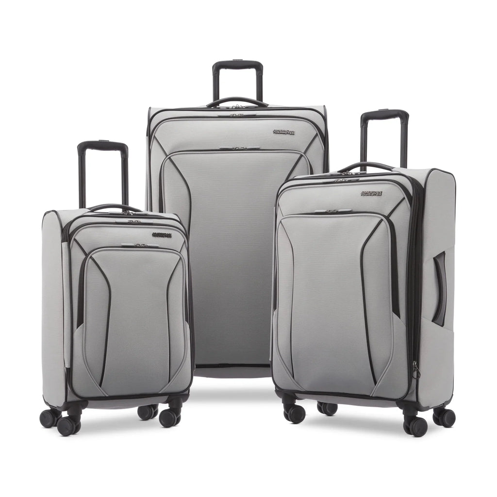 2026 NewAmerican Tourister X-Lite 3-Piece Luggage Set with Spinner Wheels - Light Grey