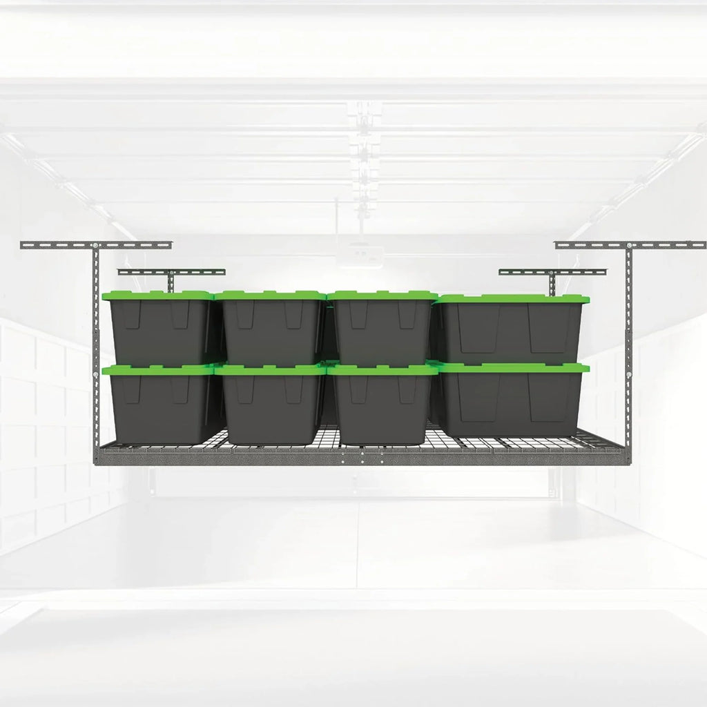2026 New MonsterRax 3' x 8' Overhead Garage Storage Rack Holds 450 Pounds, White