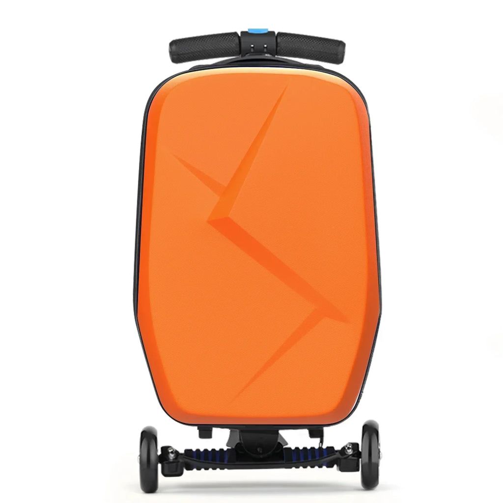 2026 NewAdvwin Scooter Luggage for Kids & Adults, Hardside Ride on Suitcase for Kids Ages 4-15 Multifunctional Lightweight Foldable Carry on Luggage with Wheels Ride on for Children Teenagers, Pink