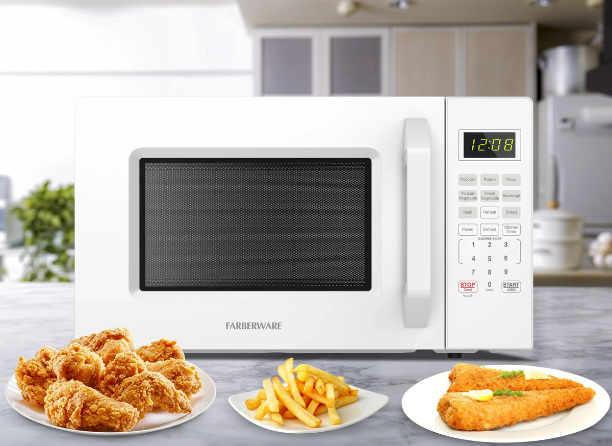 2026 NewFarberware 1.1 Cu. Ft. 1000-Watt Compact Microwave Oven, Black