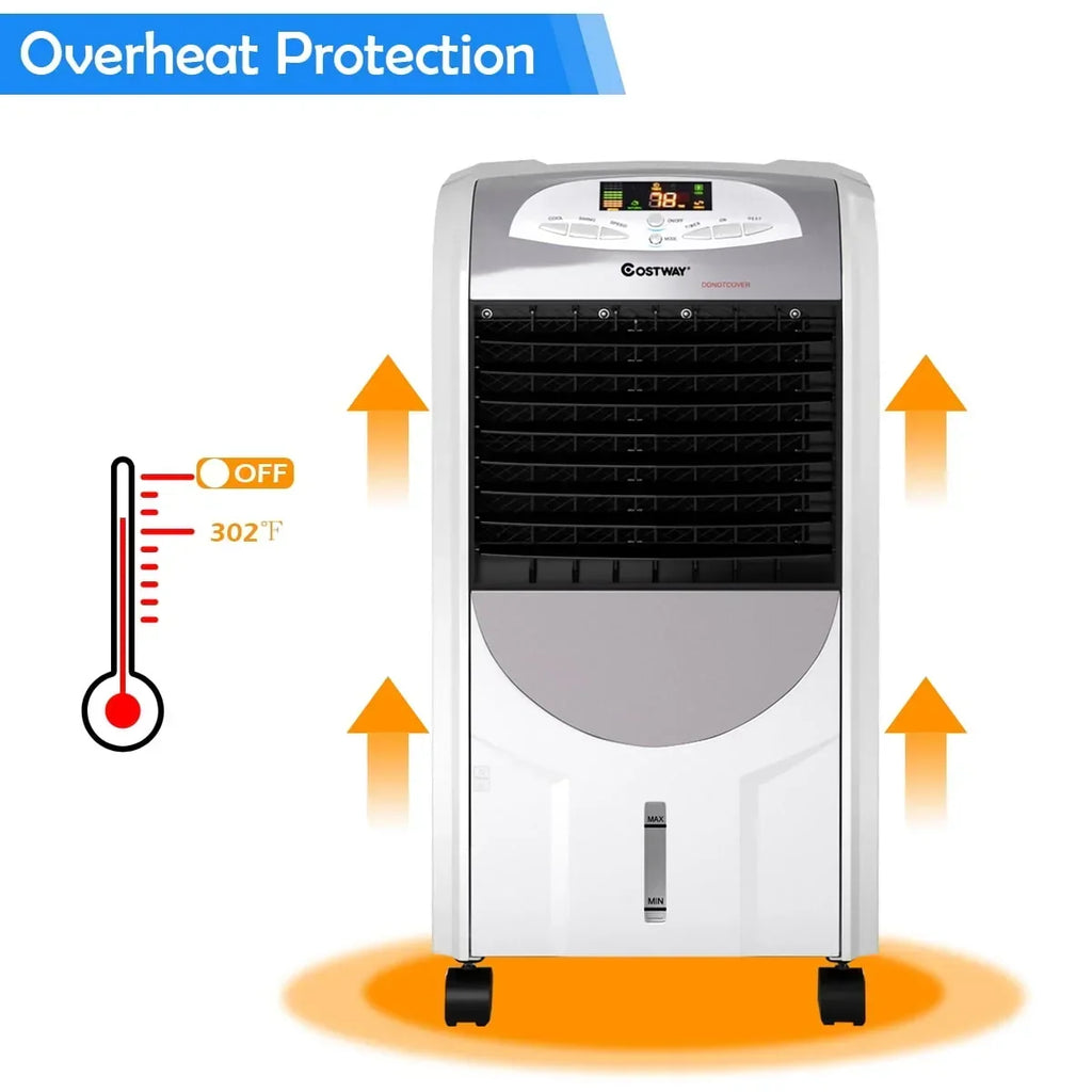 2026 NewCostway Portable Air Cooler Fan & Heater Humidifier with Washable Filter Remote Control