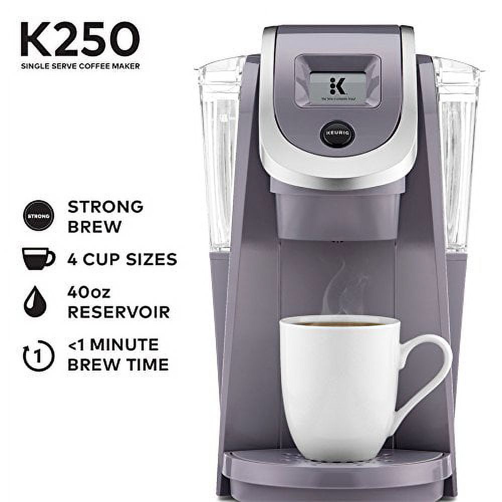 2026 NewKeurig K250 Coffee Maker, Single Serve K-Cup Pod Coffee Brewer, With Strength Control, Plum Gray