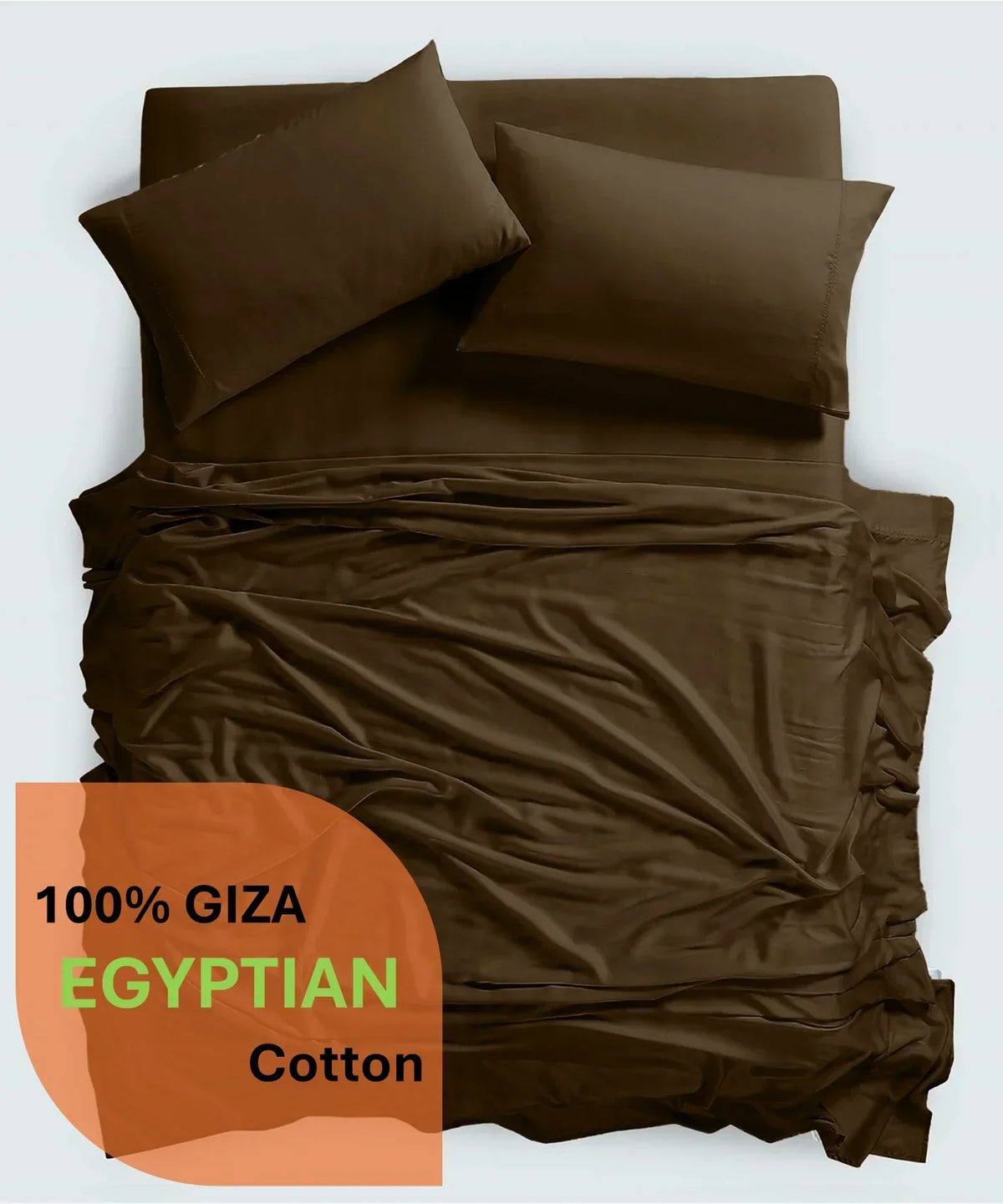 2026 New600 Thread Count, 100% Giza Egyptian Cotton Bedding Set, 4-PC Sheets Set, 15 Inch Deep Pocket of Fitted Sheet, Soft Sateen Weave Breathable - Black, Twin