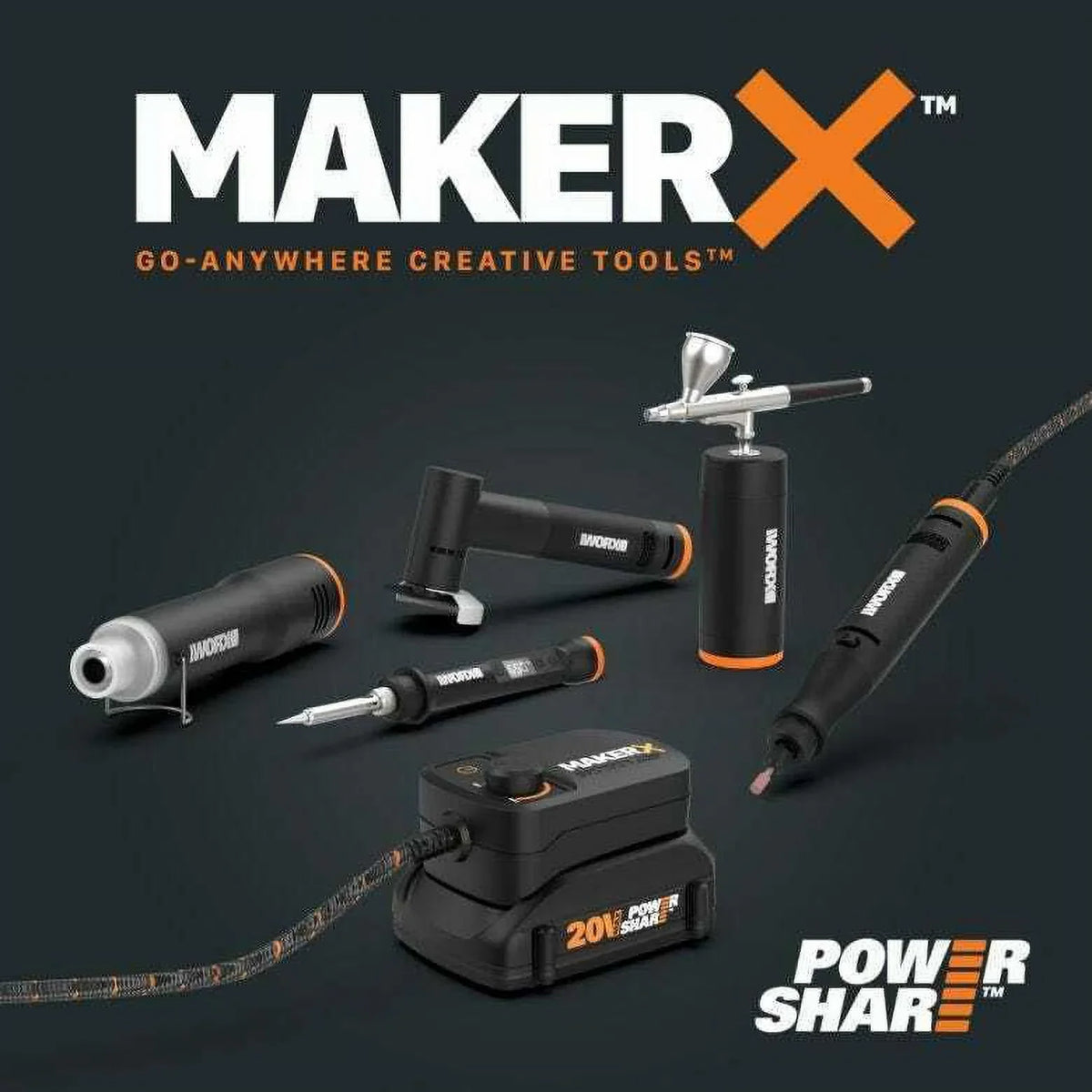 2026 New Worx MakerX WX739L 20V Cordless Rotary Tool Kit