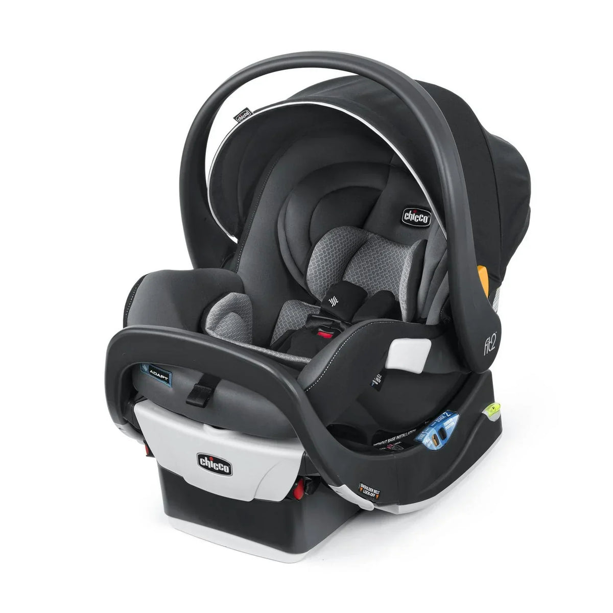 2026 NewChicco Fit2 Adapt Infant & Toddler Car Seat - Ember (Black). New