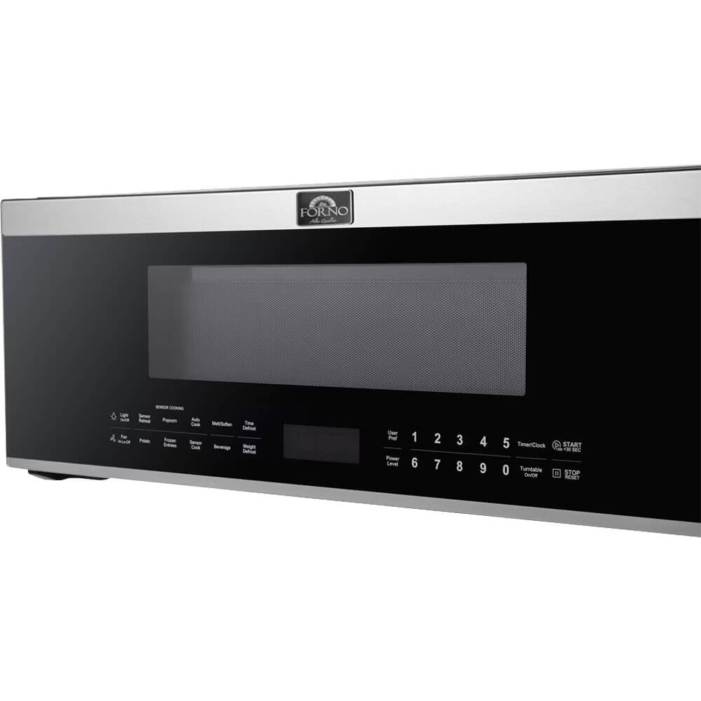 2026 NewForno Padula Over the Range Microwave, 30-Inch 1.2 cu.ft., Stainless Steel, 400 CFM, Sensor Cook
