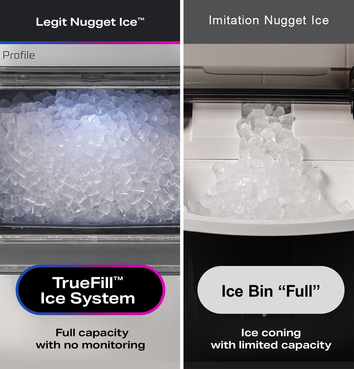 GE Profile™ Opal™ Nugget Ice Maker + Side Tank, Countertop Icemaker, Stainless Steel, 33lbs Daily Ice Production