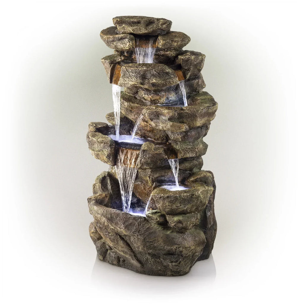 2026 NewAlpine Corporation 6-Tier Amazonian Water Fountain with LED Lights