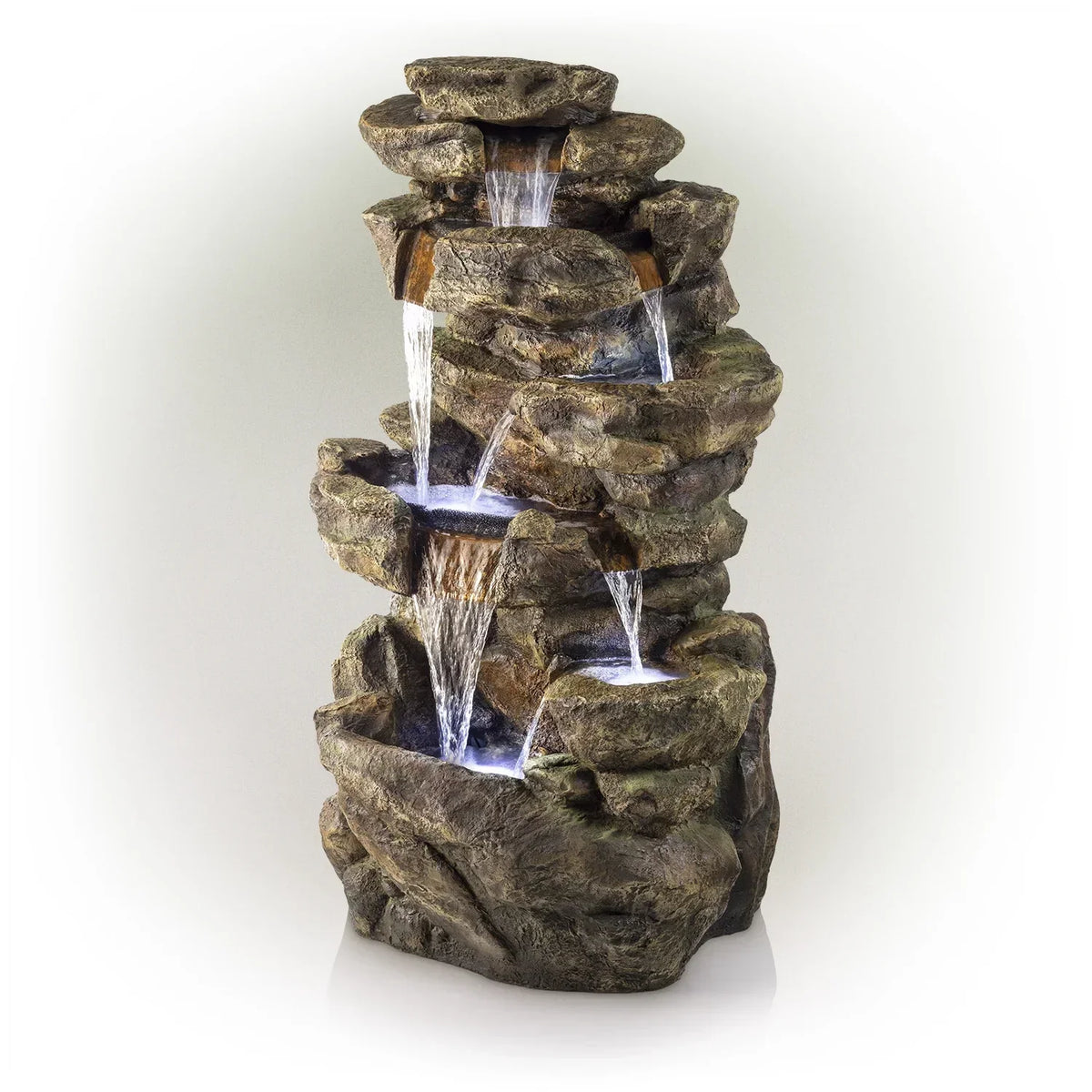 2026 NewAlpine Corporation 6-Tier Amazonian Water Fountain with LED Lights
