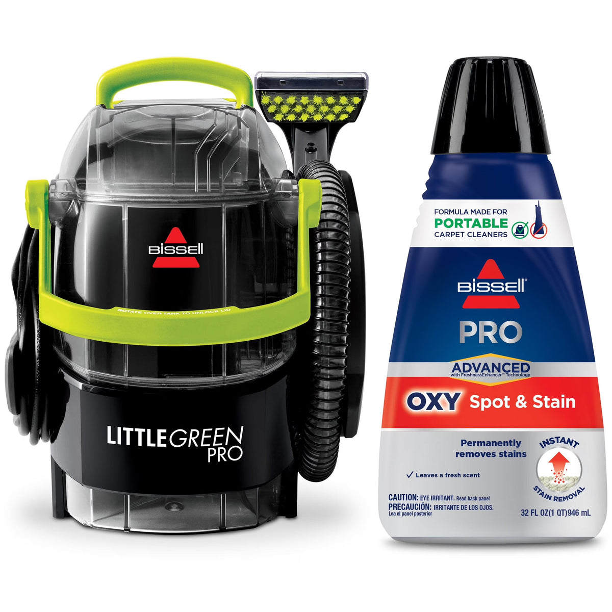 2026 NewBISSELL Little Green Pro Portable Deep Cleaner, for Carpet, Upholstery, and Auto, Compact, Superior Suction, Professional Cleaning, StainProtect Technology, 2505