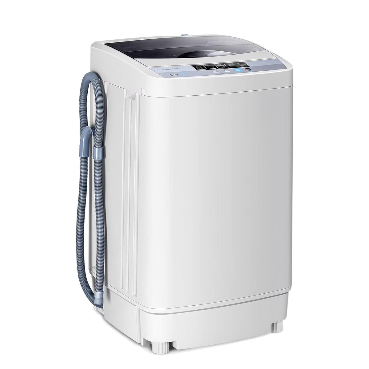 2026 NewGiantex Full-Automatic Washing Machine, 1.34 Cu.ft Compact Washer w/10 Programs, 8 Water Levels & LED Panel, 9.92 Lbs Capacity Portable Cloth Washer and Spinner w/Drain Pump
