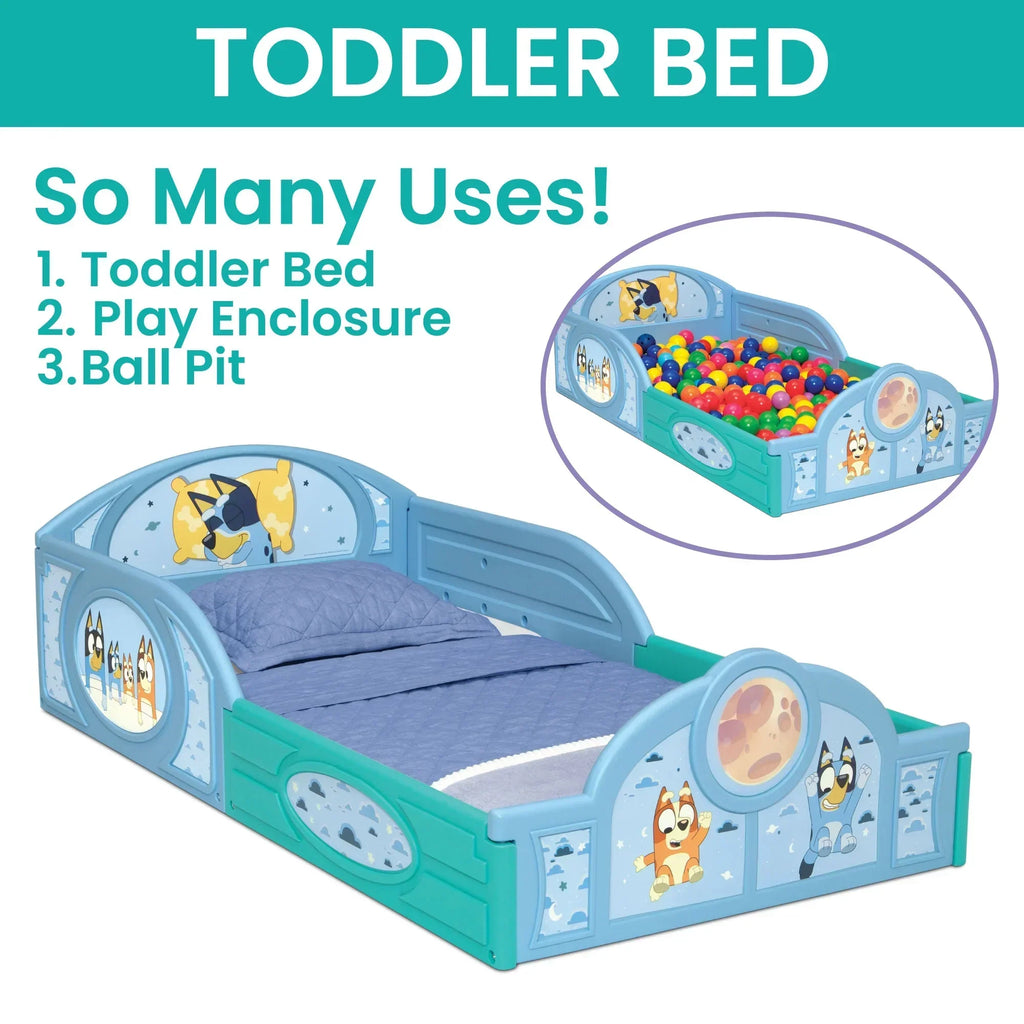 2026 NewBluey 3-Piece Toddler Bedroom Set by Delta Children, Blue