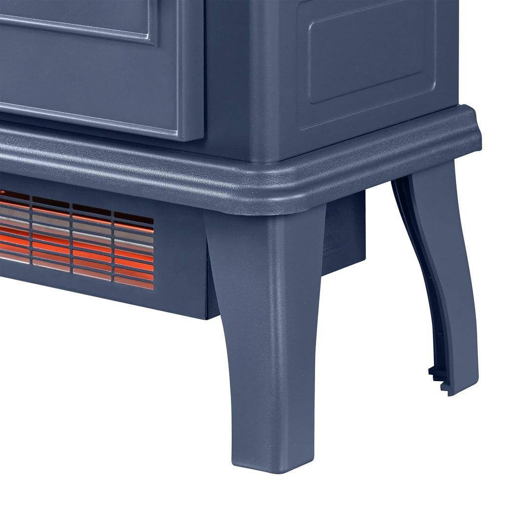 2026 NewClassicFlame 17.5"W Infrared Quartz Electric Stove Heater, Insignia Blue