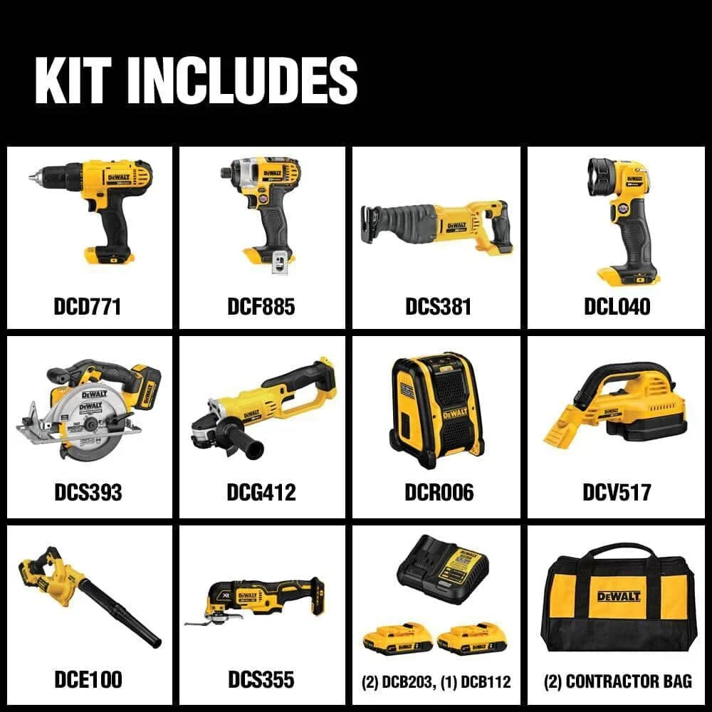2026 New2025 DEWALT 20V MAX 10-piece tool combination set DCK1020D2 by DEWALT