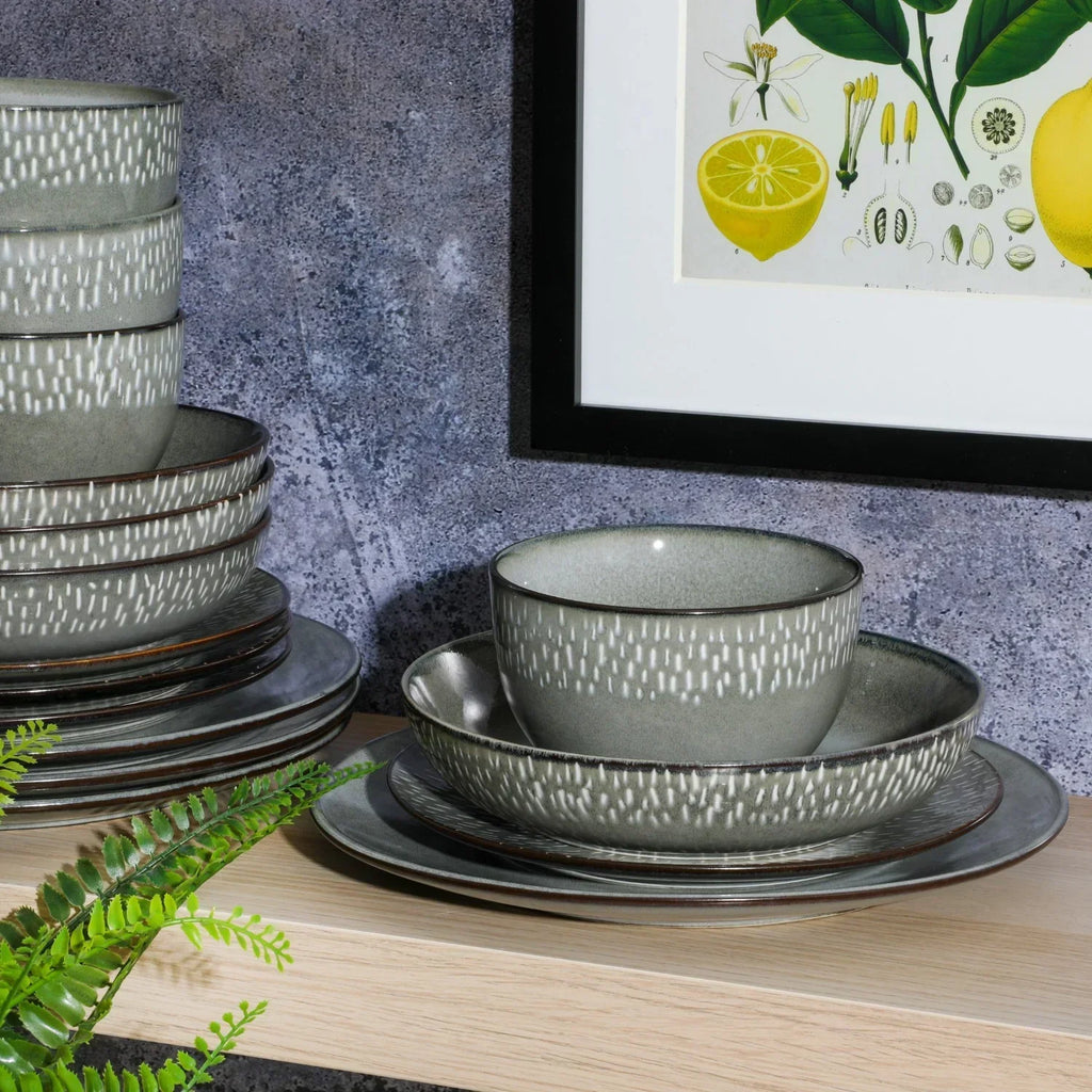 2026 NewGibson Elite Matisse 16-Piece Dinnerware Set - Taupe