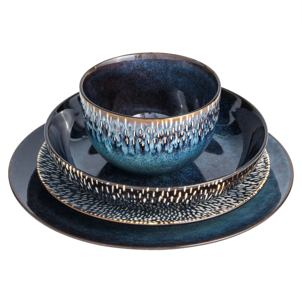 2026 NewGibson Elite Matisse 16-Piece Dinnerware Set - Taupe