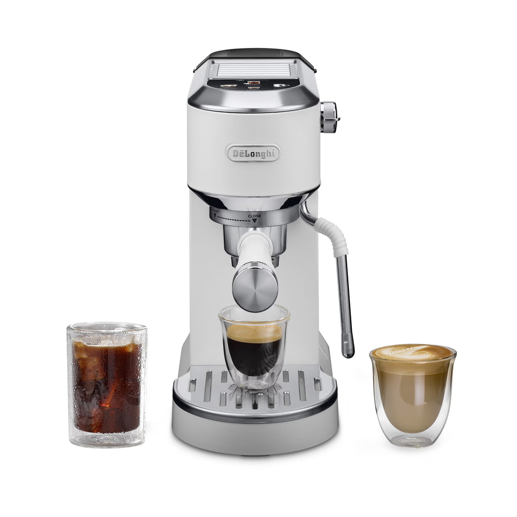 2026 NewDe’Longhi Dedica Duo Espresso Machine, Compact Size with Built in Frother for Latte Art, Brew Espresso, Cold Brew, Lattes & More, Stainless Steel