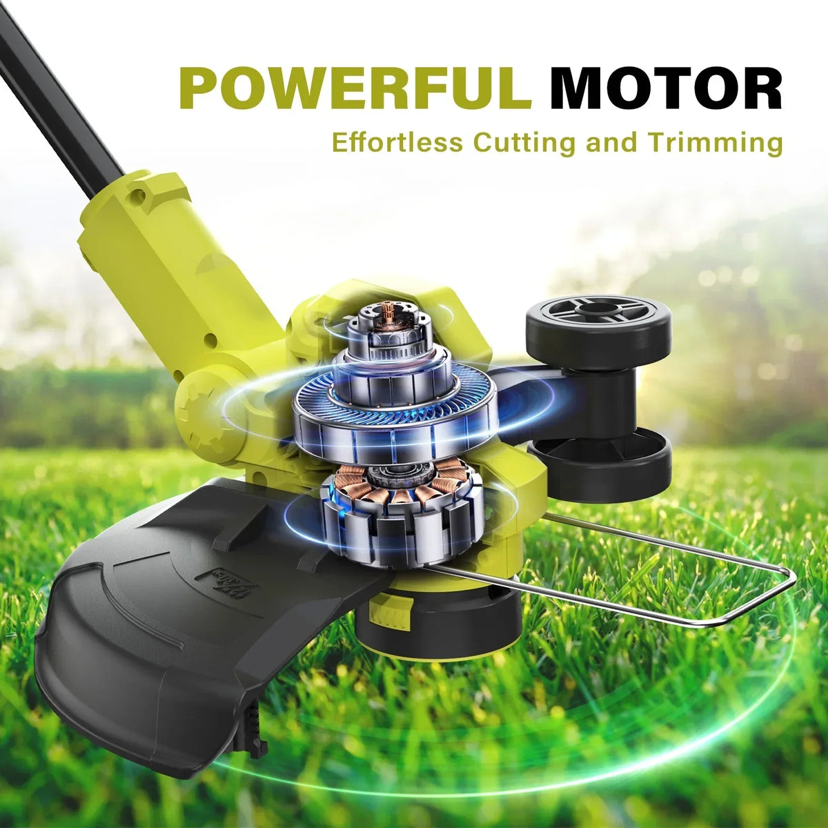 2026 New20V Cordless Lawn Care Combo Kit - 12" String Trimmer & Weed Trimmer with 6 Spool Lines, Electric Leaf Blower for Edging & Cleanup, 4.0Ah Battery & Charger