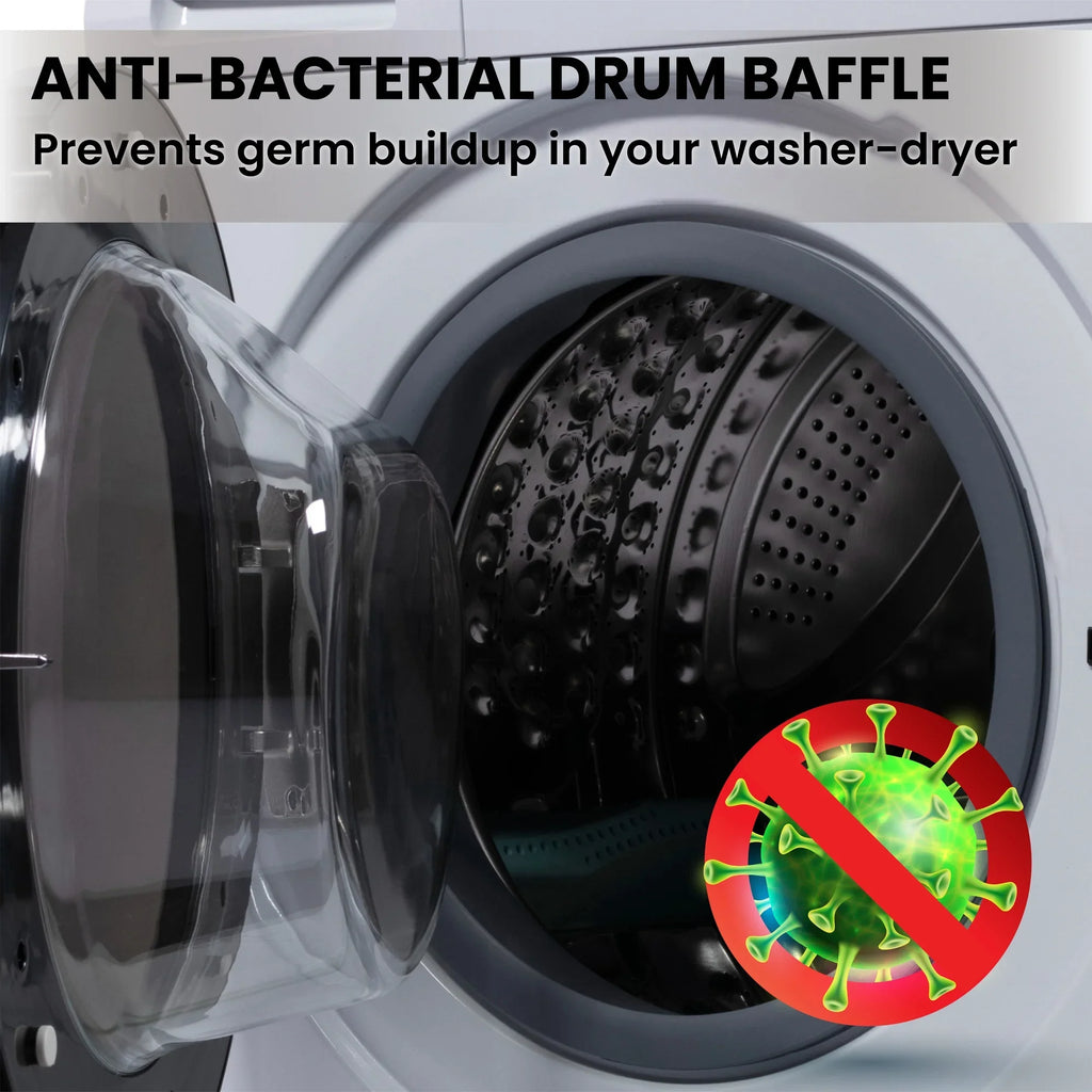 2026 NewEquator Combination Washer Dryer Ventless/Vented Pet cycle 1.62cf/15lbs 110V with Adjustable legs