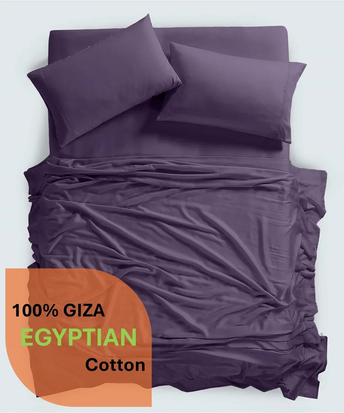 2026 New600 Thread Count, 100% Giza Egyptian Cotton Bedding Set, 4-PC Sheets Set, 15 Inch Deep Pocket of Fitted Sheet, Soft Sateen Weave Breathable - Black, Twin