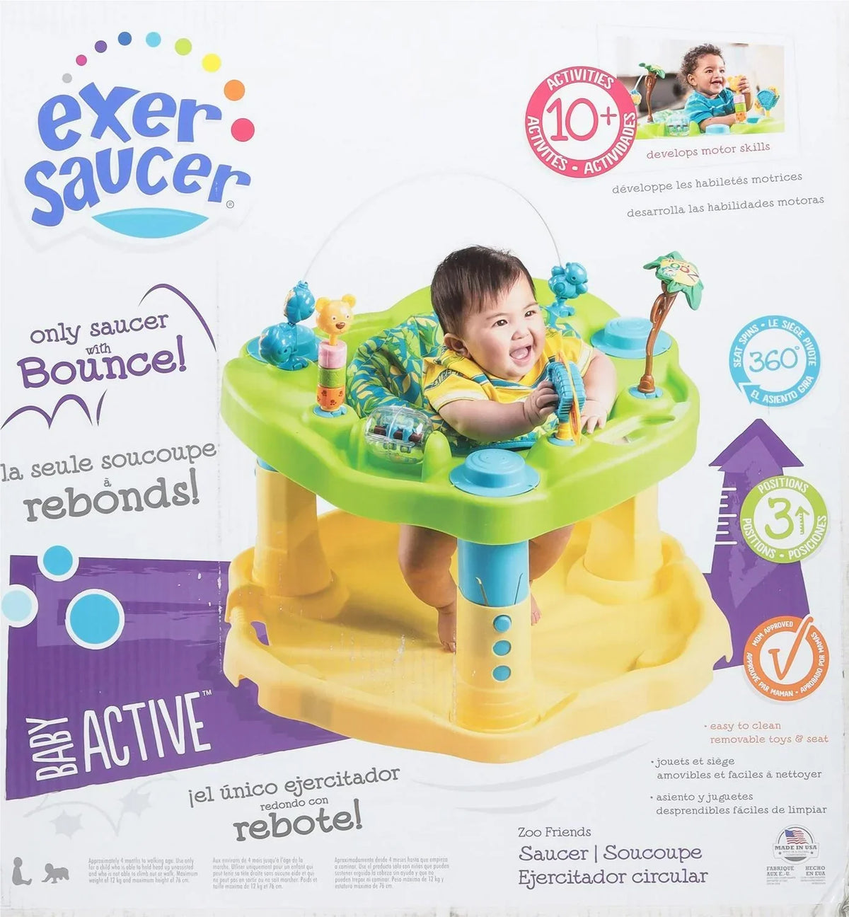 2026 NewExerSaucer Zoo Friends Bouncing Activity Saucer