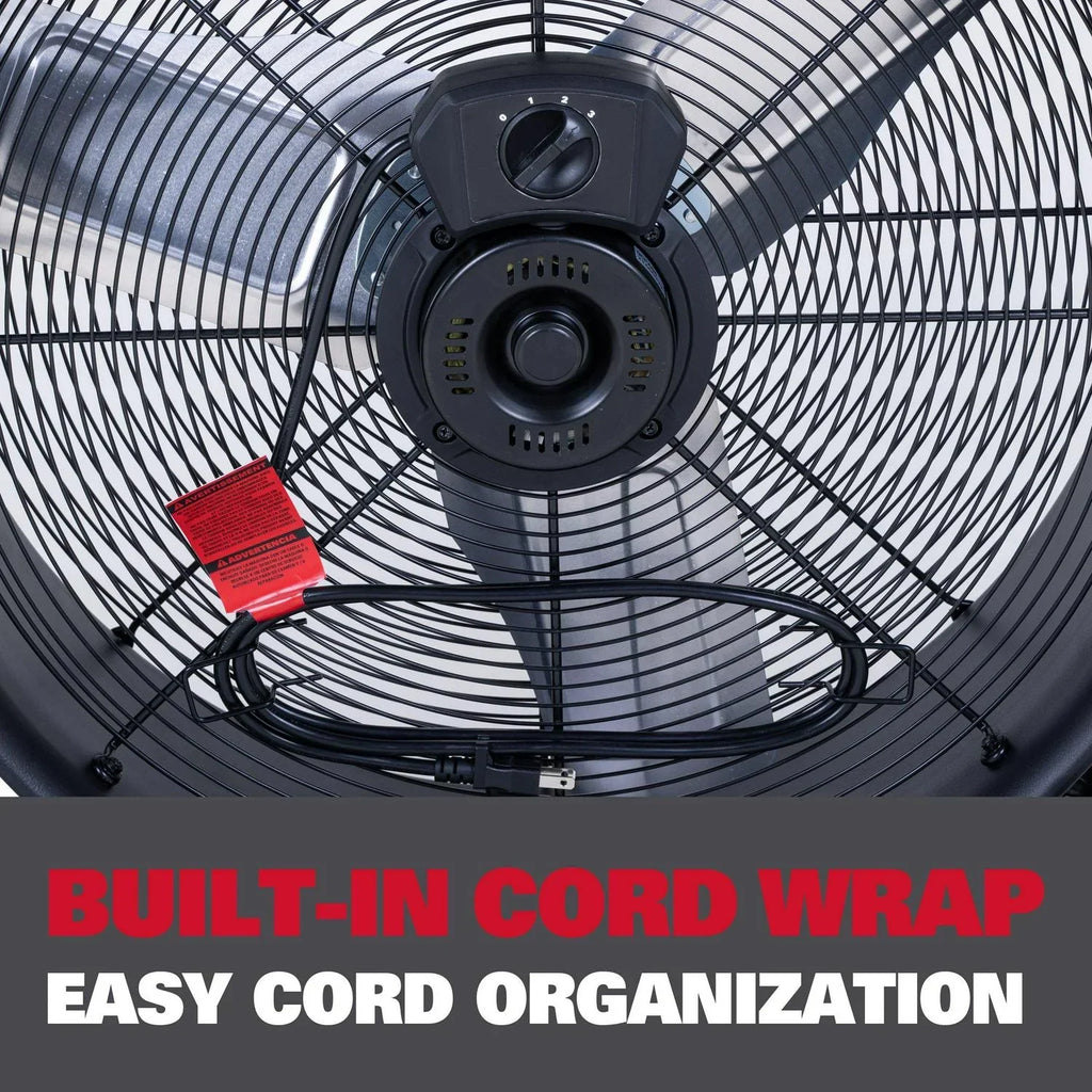 2026 NewEcomax 24 Inch High Velocity Drum Floor Fan. Industrial. 3-Speed. Adjustable Tilt