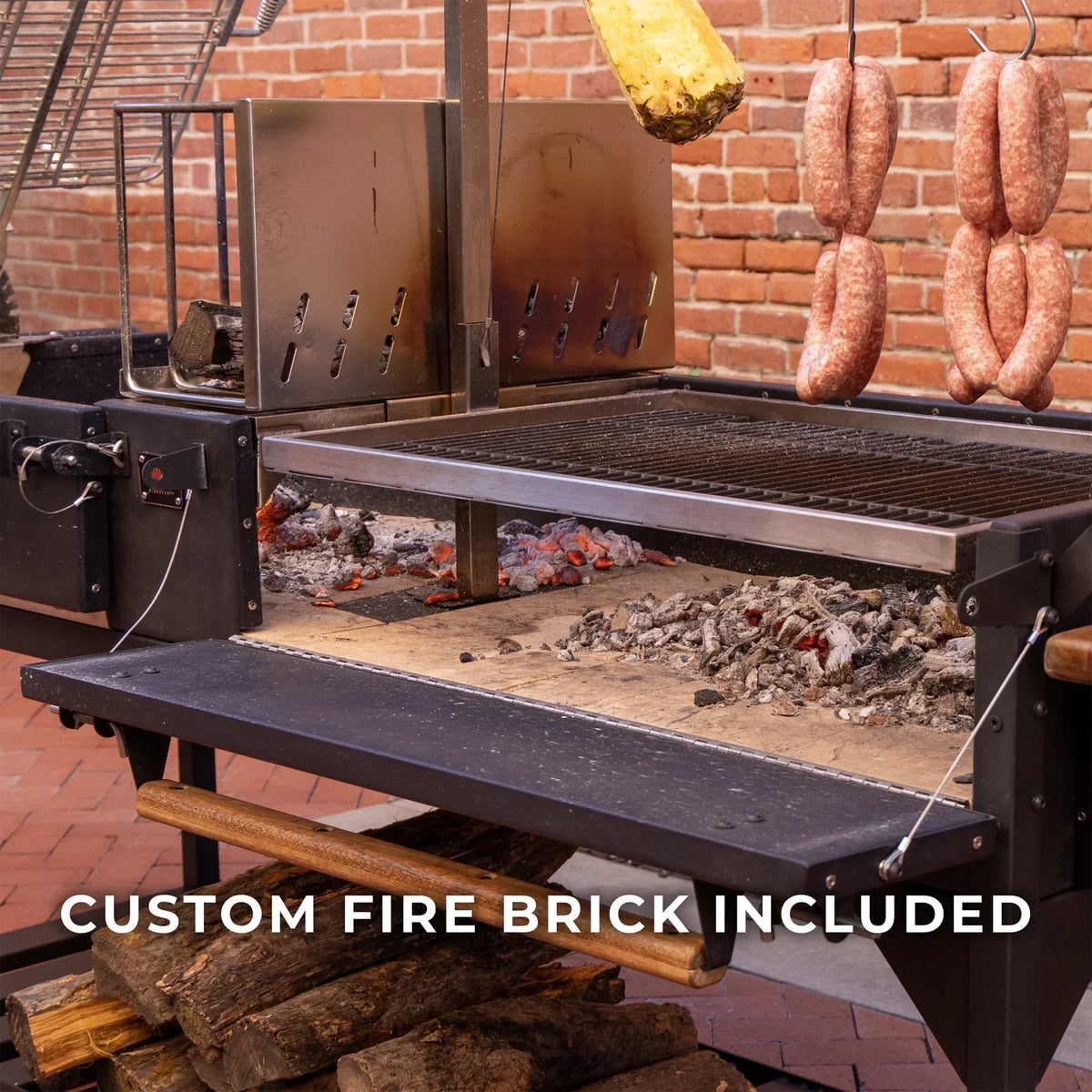 2026 NewBackyard Discovery Argentine Santa Maria XL Wood Fire & Charcoal Steel Grill, Asado Clamp