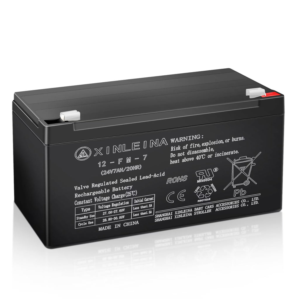 2026 New24V 7Ah Rechargeable Sealed Lead Acid Battery - Suitable for Most Kids Ride on Car - Battery Accessories
