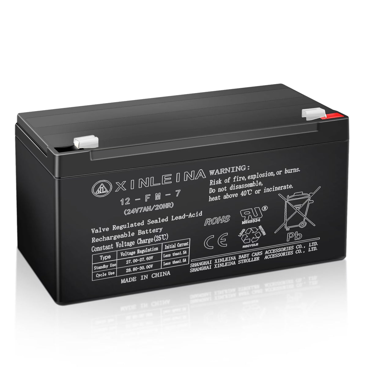 2026 New24V 7Ah Rechargeable Sealed Lead Acid Battery - Suitable for Most Kids Ride on Car - Battery Accessories