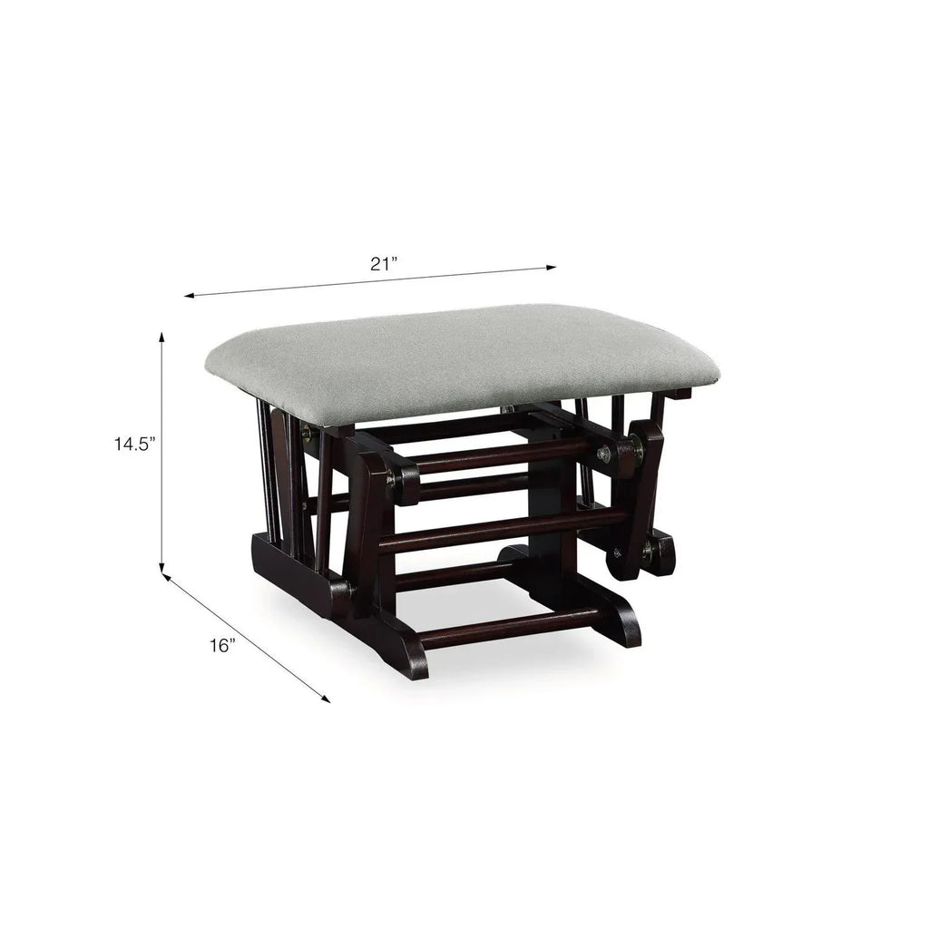 2026 NewBaby Relax Huntington Glider Rocker. Gray and Espresso