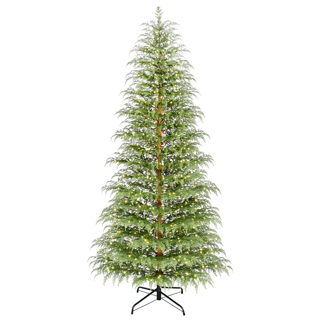 2026 New9' Pre-Lit Green Cypress Artificial Christmas Tree with 600 Warm White Twinkle LED Lights, by My Texas House