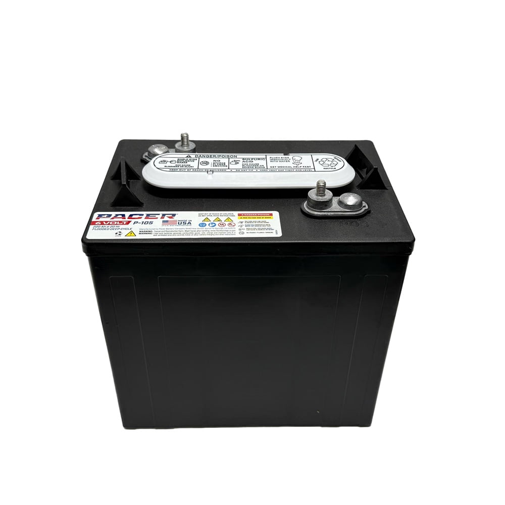 Pacer P-105 6 Volt 220Ah Deep Cycle Battery - Replaces Trojan T-105 | Set of 2