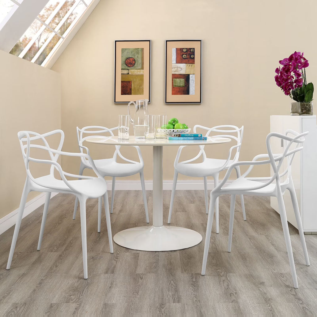 2026 NewModway Entangled Dining Set Set of 4 in White
