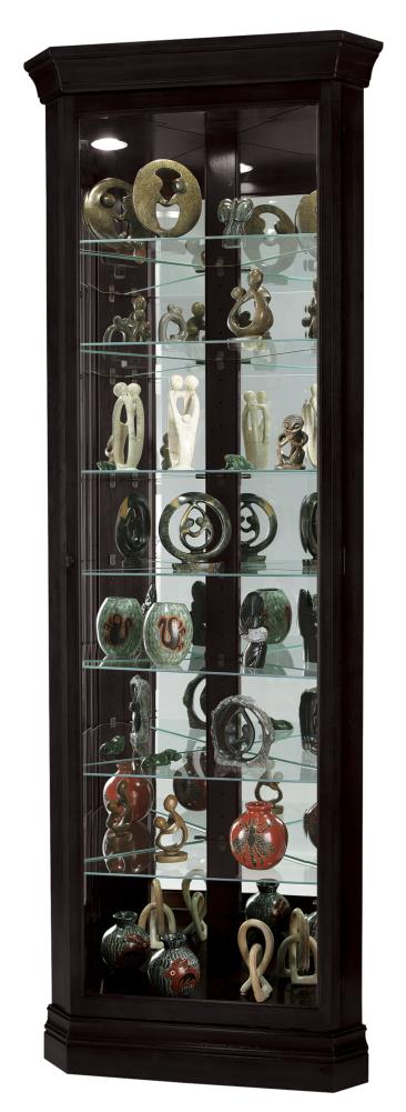 Howard Miller Contemporary/Modern Black satin Curio cabinet