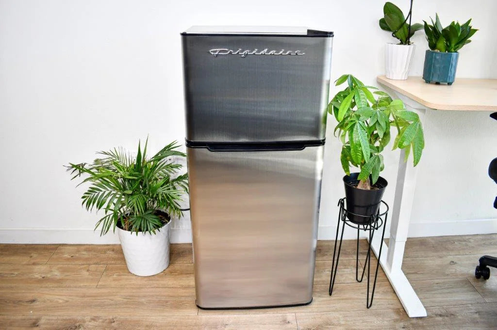 2026 NewFrigidaire, 4.5 Cu. ft., 2 Door Compact Refrigerator-Chrome Trim, EFR451, Platinum