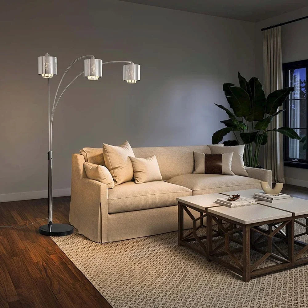 2026 NewNOVA OF CALIFORNIA Marilyn 3 Light Arc Floor Lamp - Weathered Brass