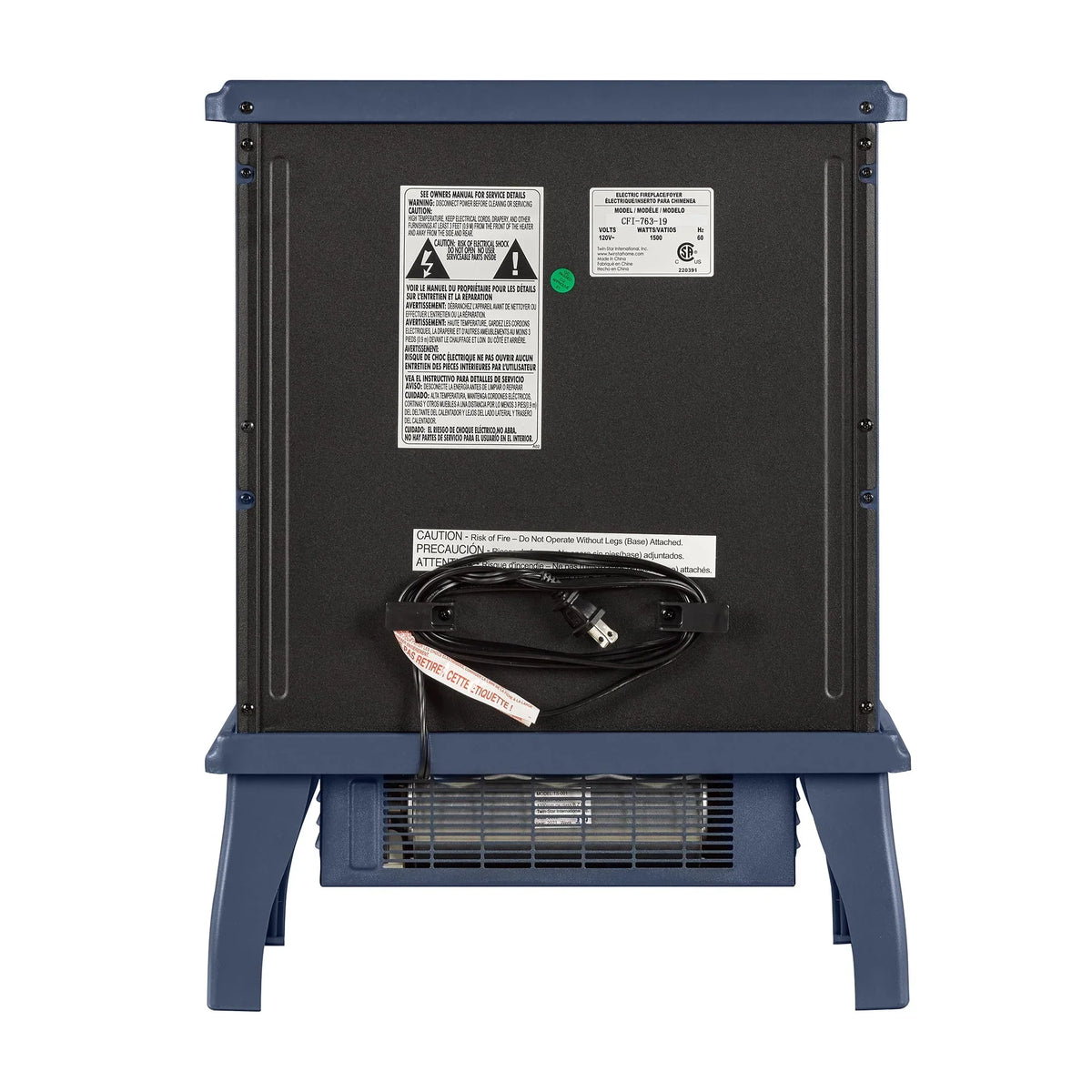 2026 NewClassicFlame 17.5"W Infrared Quartz Electric Stove Heater, Insignia Blue