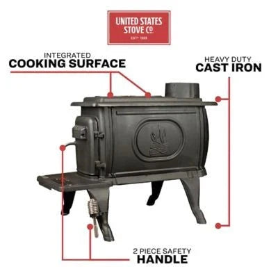 2026 New2025 900 square feet EPA-exempt cast iron stove