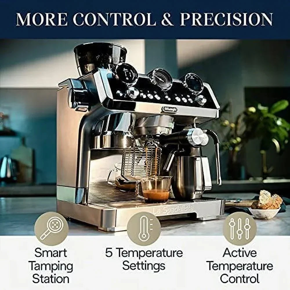 2026 NewDe'Longhi EC9665M La Specialista Maestro Espresso Machine, Stainless Steel, Silver,Black