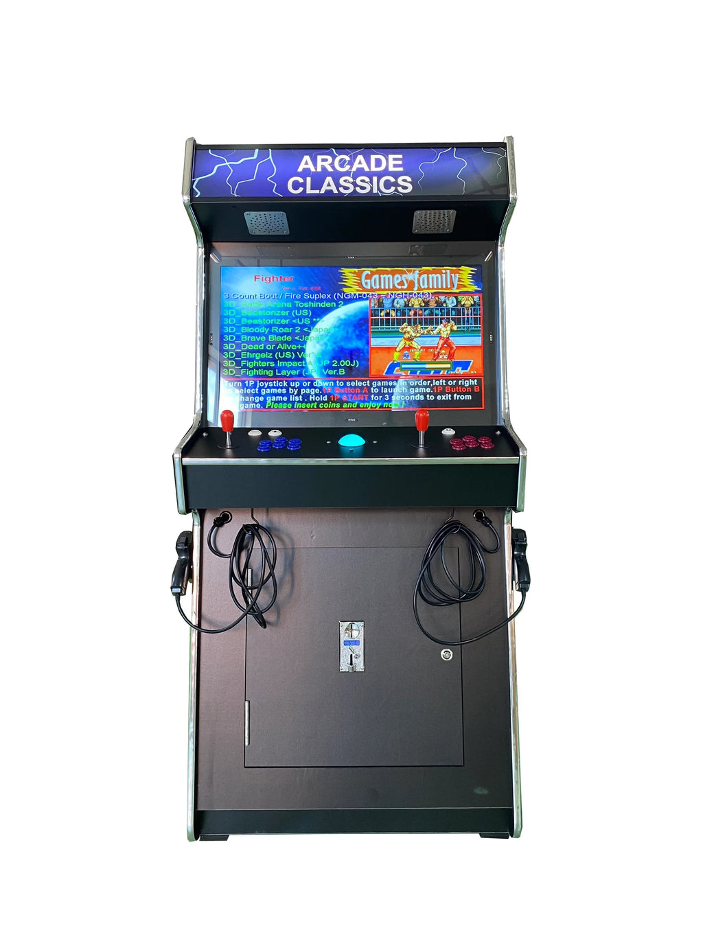 2026 New2 PLAYER STANDUP Arcade Machine With 2 shooting Guns 4600 Games Multi-cade Upright Retro Cabinet Black