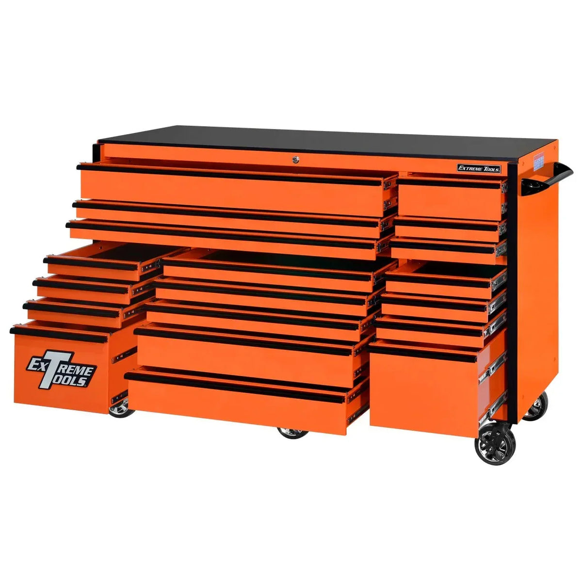 2026 NewExtreme Tools RX250 Series 72-inch x 30-inch Rolling Cart – 19 Drawers – 250 lb Drawer Slides